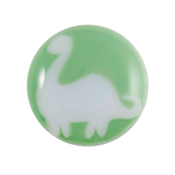 15mm Dinosaur Silhouette Shank Buttons | Apple Green | ABC Buttons (A2780)