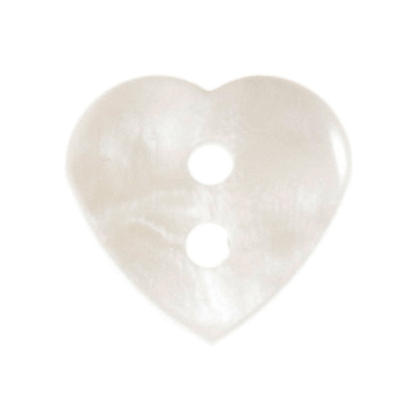 Trimits Pearlescent Heart Buttons, 15mm | Various Colours