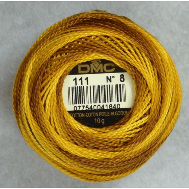DMC No.8 Pearl Cotton in 10g balls | Variegated Mustard