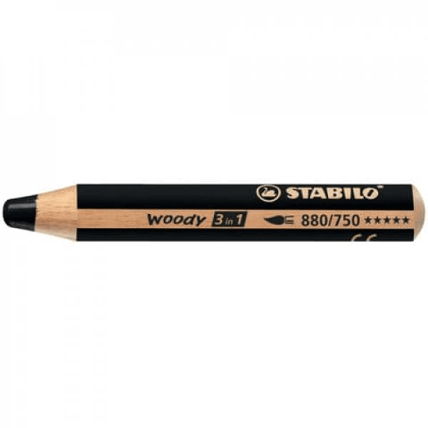 Stabilo Woody 3 in 1 Chunky Pencils | Black 750