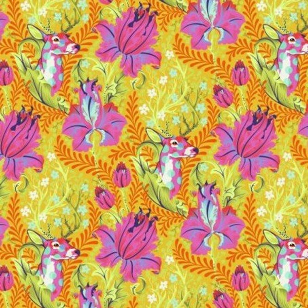 Tiny Beasts | Tula Pink | Rhinetex Fabrics | PWTP178GLOW | Deer John, Yellow