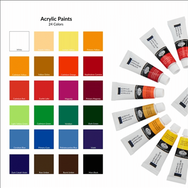 Royal Talens Art Creation Acrylic Sets | 24 Tubes of 12ml