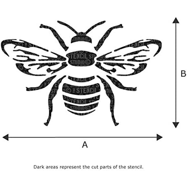 A5 Bee Stencil | Re-usable | Stencil Studio