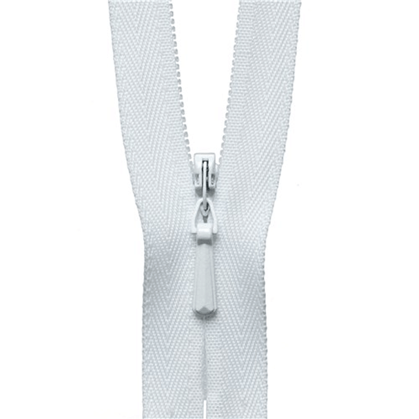 Concealed Zip | 56cm / 22" | White