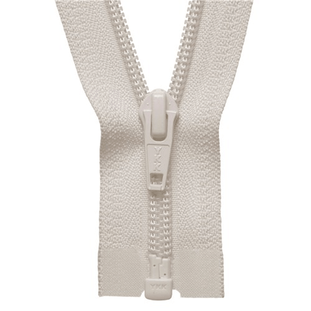 Nylon Open End Zip | 56cm / 22" | Ivory