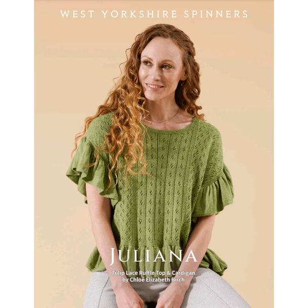 Women's Juliana - Tulip Lace Ruffle Top and Cardigan Knitting Pattern | WYS Exquisite Lace Knitting Yarn DBP0273 | Digital Download - Main Image