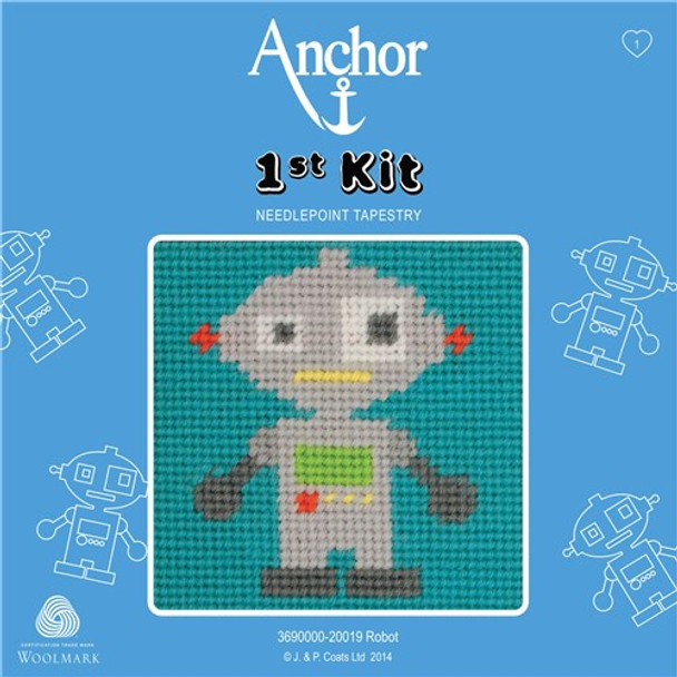 1st Kit Needlepoint Tapestry | Anchor Threads | Robot