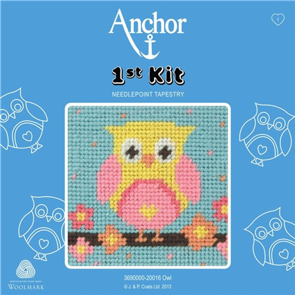 1st Kit Needlepoint Tapestry | Anchor Threads | Owl - Main Image