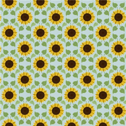 Sunflowers | Lewis and Irene | A746.2 | Sunflowers with Leaves on Pale Blue