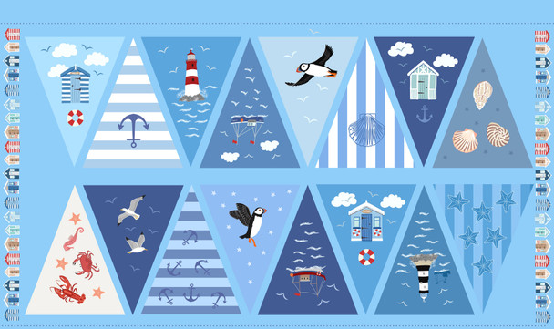 Small Things... Coastal | Lewis and Irene | SM63 | Coastal Bunting Panel