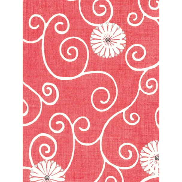 Decopatch Paper | Red with flowers and swirls