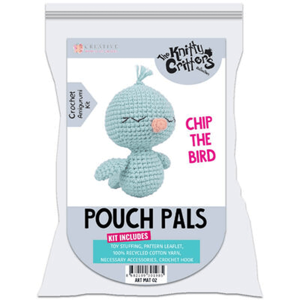 Pouch Pals - Amigurumi Crochet Kits | Chip the Bird | Knitty Critters