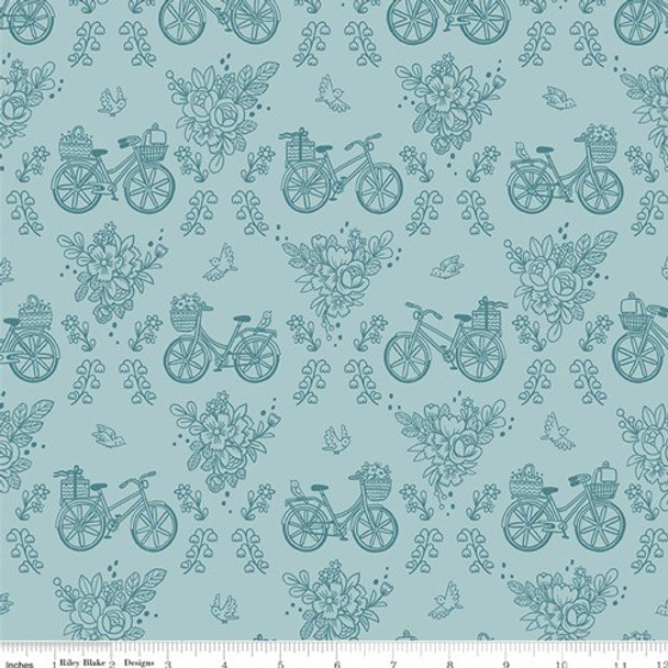 Sweet Picnic | Riley Blake | EQS Ltd | C12092-SKY | Blue Bicycles