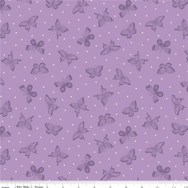 Sweet Picnic | Riley Blake | EQS Ltd | C12094-LILAC | Beautiful Butterflies on Lilac