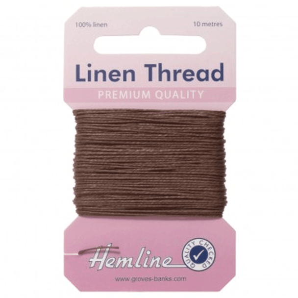 Premium Quality Linen Thread | 100% Linen | 10m | Hemline | Brown