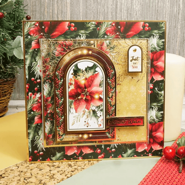 Warmest Wishes | Poinsettia Sparkle | Luxury Topper Set | Hunkydory