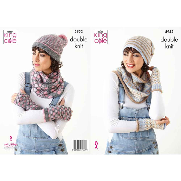 Ladies Appparel Accessories Knitting Pattern | King Cole Baby Alpaca DK 5952 | Digital Download - Main Image