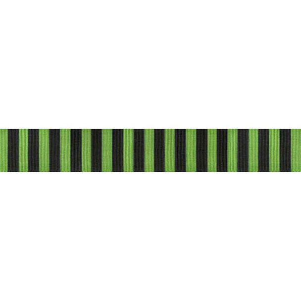 Witches Stripes | 15mm Halloween Ribbon | Berisfords | R8092815\2 | Green And Black