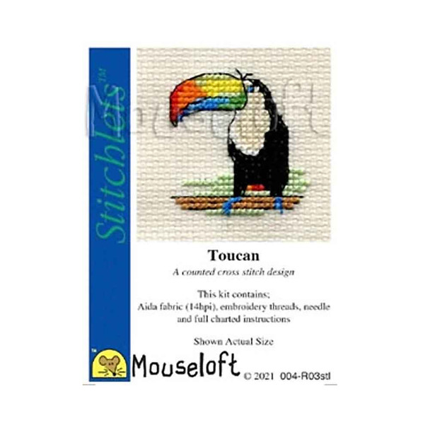 Stitchlets, Mini Cross Stitch Kit | Toucan