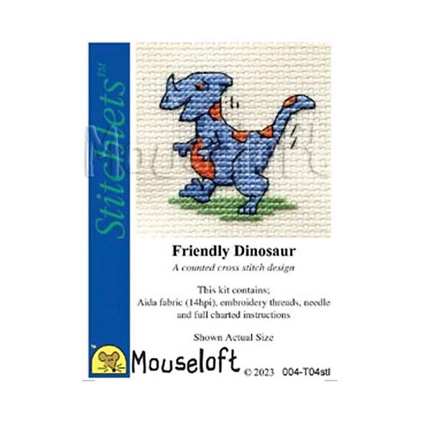 Friendly Dinosaur | Stitchlets | Mini Cross Stitch Kit