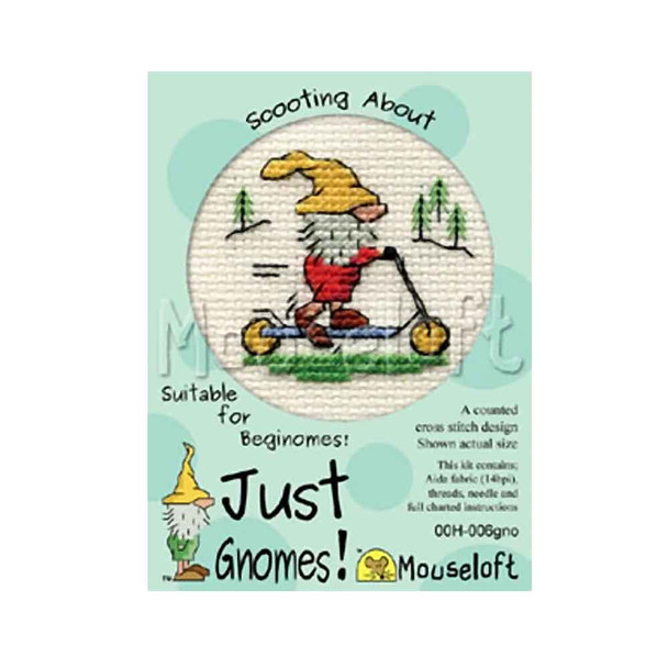 Scooting About | Just Gnomes! | Mini Cross Stitch Kit