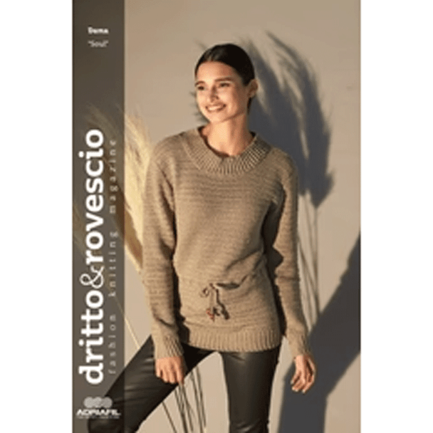 Adriafil Dritto and Rovescio | Fashion Knitting Magazine No.75 - Autumn / Winter 2023 - Soul Pullover