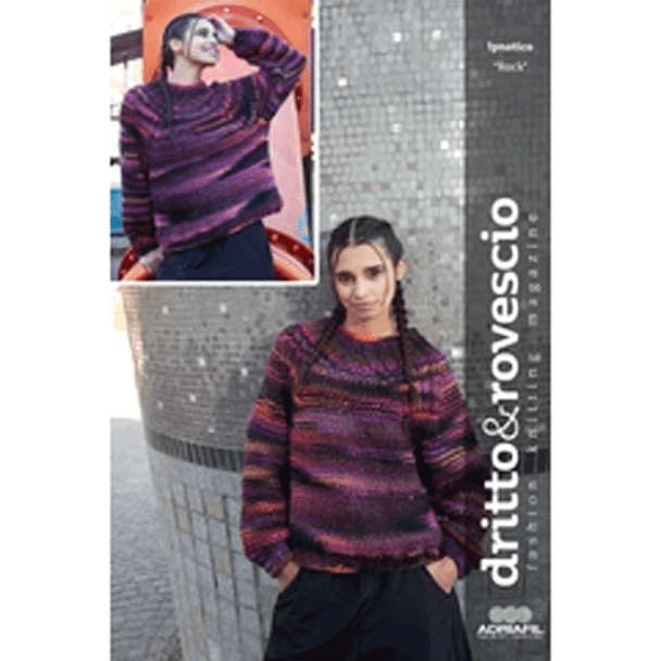 Adriafil Dritto and Rovescio | Fashion Knitting Magazine No.75 - Autumn / Winter 2023 - Rock Reversible Pullover