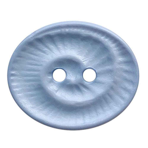 Dill Buttons Oval 2 hole Button, Size 18mm | Light Blue