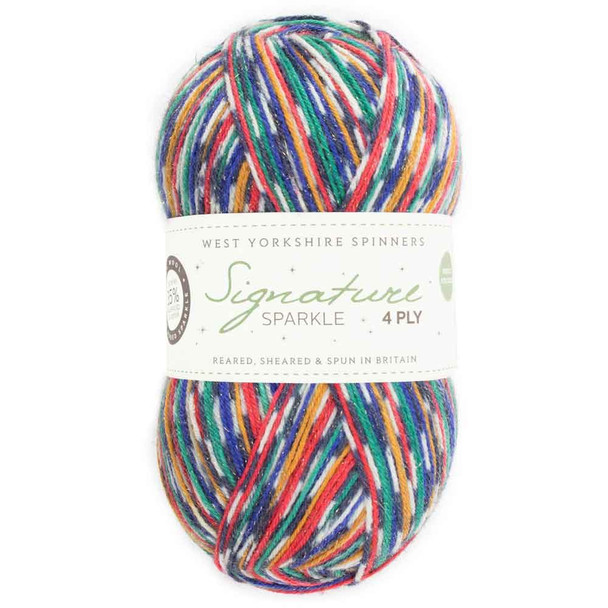 WYS Signature 4 Ply Sparkle Knitting Yarn, 100g | Nutcracker Sparkle (1166)