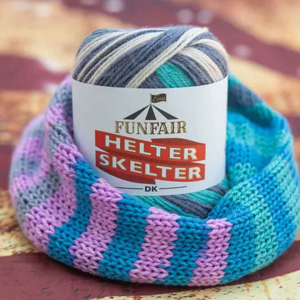 Emu Funfair Helter Skelter DK Knitting Yarn, 100g Balls | 002 Zap!