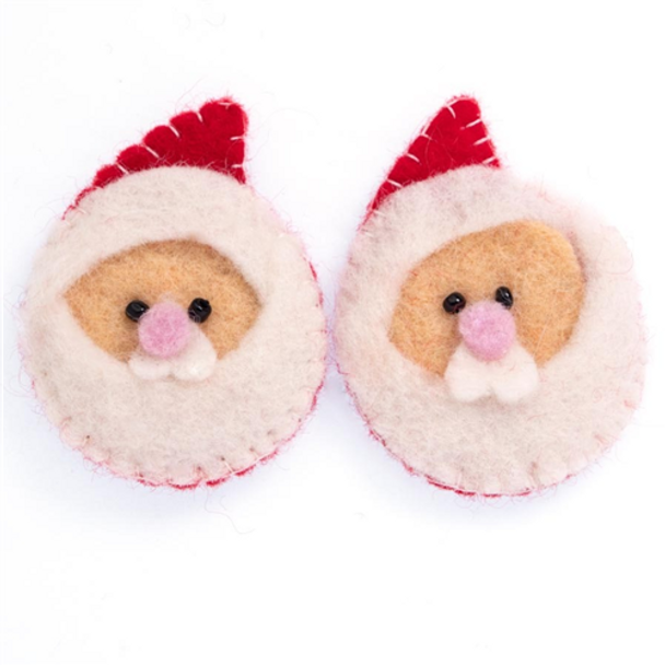 Habico | Handmade Felt Accessories |  Santa's 5cm X 6cm