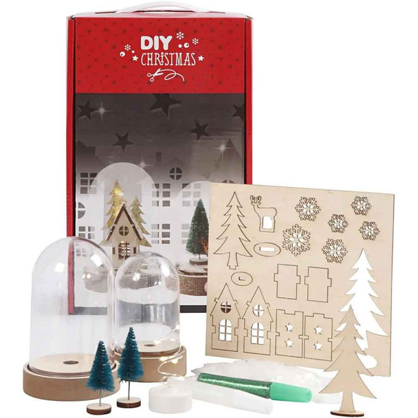 Kit for Christmas Snow Domes with LED Lights - 2 to Make | Creativ Crafts (52159)