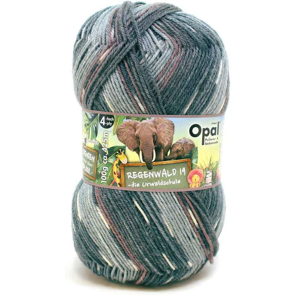 Opal Sock Yarn | Regenwald 19: The Jungle School | 4 Ply | 11336 (Dedicated Secretary Hanna) 