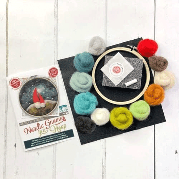 Gnomes in a Hoop Needle Felting Craft Kit - Contain of the Package