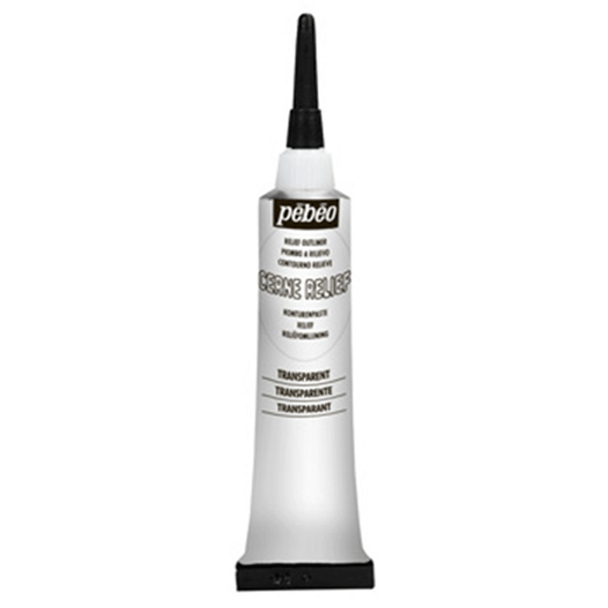 Pebeo Cerne Relief Paint outliner | 20 ml tubes | 773620 Transparent