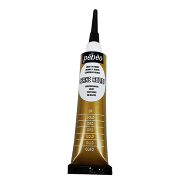 Pebeo Cerne Relief Paint outliner | 20 ml tubes | 773000 Gold