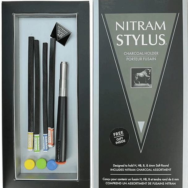 Nitram Fine Art Charcoal | Stylus Charcoal Holder Set | Various Grades (NIT-700334)