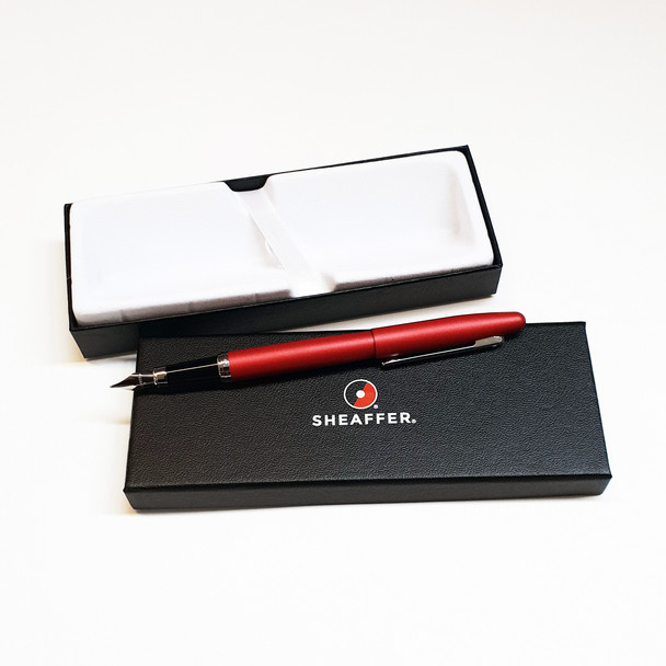 Sheaffer VFM Fountain Pen Medium Nib | Excessive Red Pen & Box