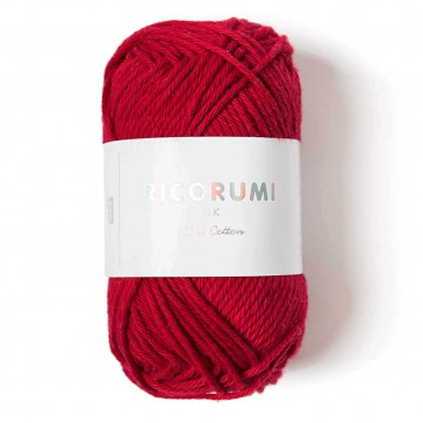 Rico Ricorumi DK Cotton Yarn, 25g ball | 029 Wine Red