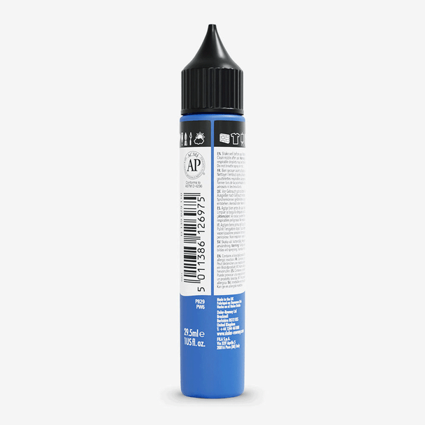 Daler Rowney System 3 Fluid Acrylic | 29.5ml Bottles - Cobalt Blue Hue