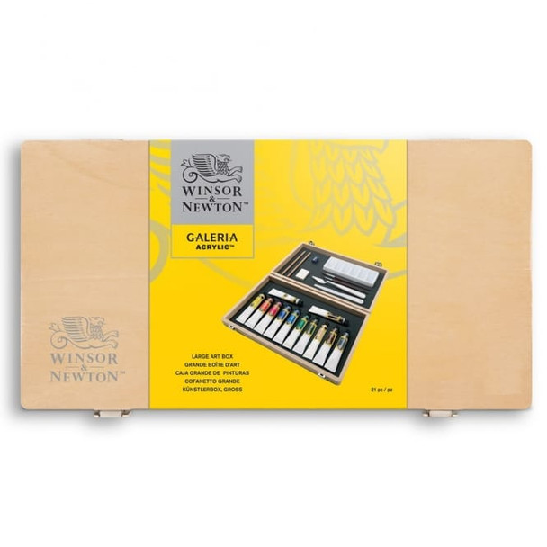 Winsor & Newton Galeria 21 Piece Set in Wooden Box - 2nd Image