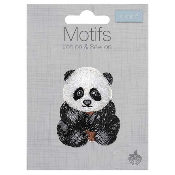 Trimits Cute Panda Iron on / Sew on Motif - Pack