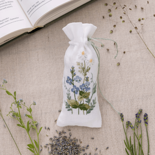 Anchor Embroidery Kit | The Floral Collection by Amity Floral Embroidery - Lavender Bag (DCF012) - Main Image