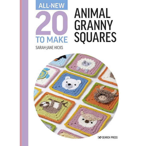 Search Press 20 To Make Crochet Kitting Book | Animal Granny Squares by Sarah-Jane Hicks