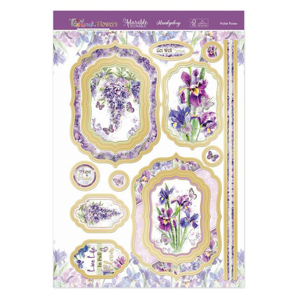  Violet Posies Luxury Topper Set (AROF908)