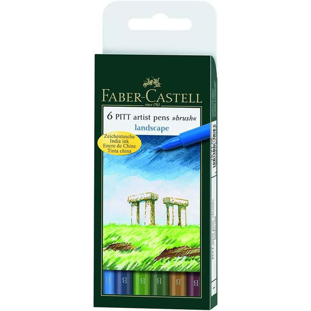 Faber Castell 6 Artist PITT Brush Pens  - Landscapes