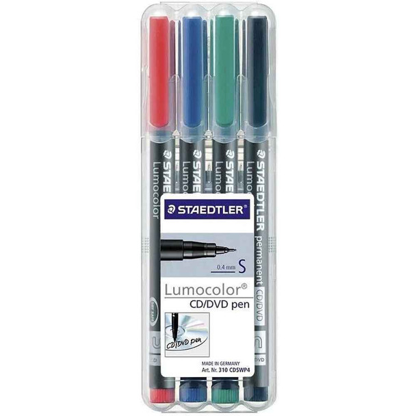 Staedtler 310 Lumocolor Cd/Dvd Marker Pens | Pack of 4