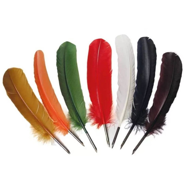 Manuscript Quill Pen (Smooth Feather Assorted Colours) - Main Image