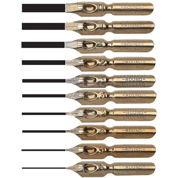 Leonardt Dip Pen Nibs | Round Hand | Various Widths