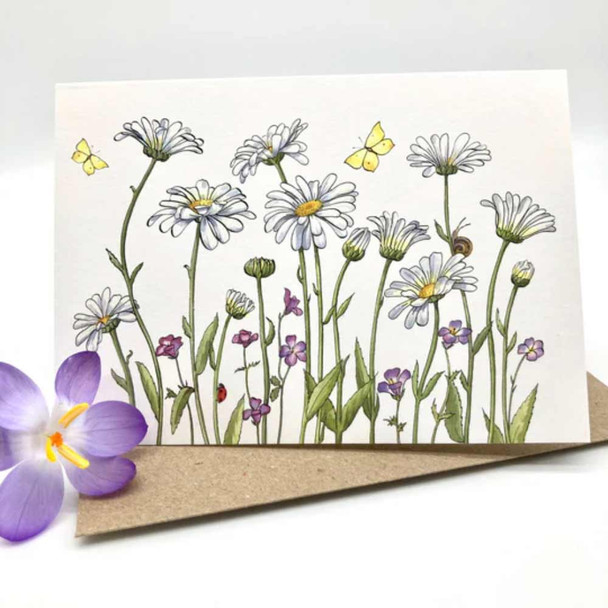 Ink and Snail, 5 Illustrated Notecards & Envelopes | Daisy - Main image